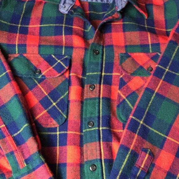 Vintage Shacket Wool Blend Plaid Shirt Sz XLT - Picture 9 of 9